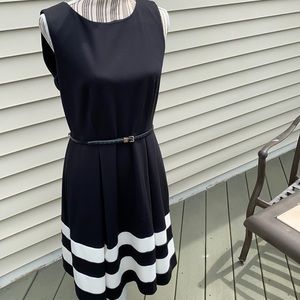 Black & white dress w/ belt